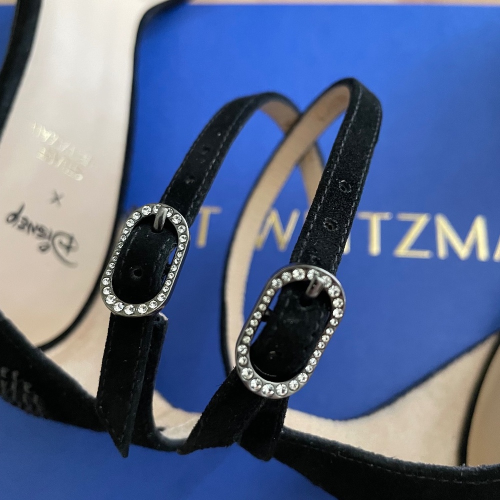Disney x Stuart Weitzman Nudistcurve Black 100 Sz 5 - Picture 7 of 16